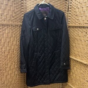 Coach Women's Black Quilted Trench Coat